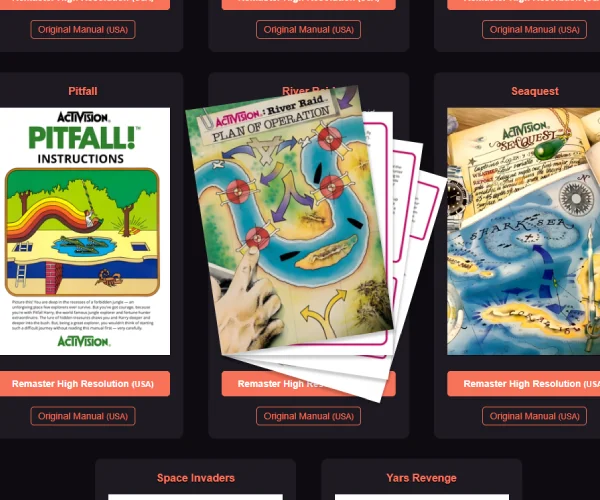 Página do projeto Atari Manuals